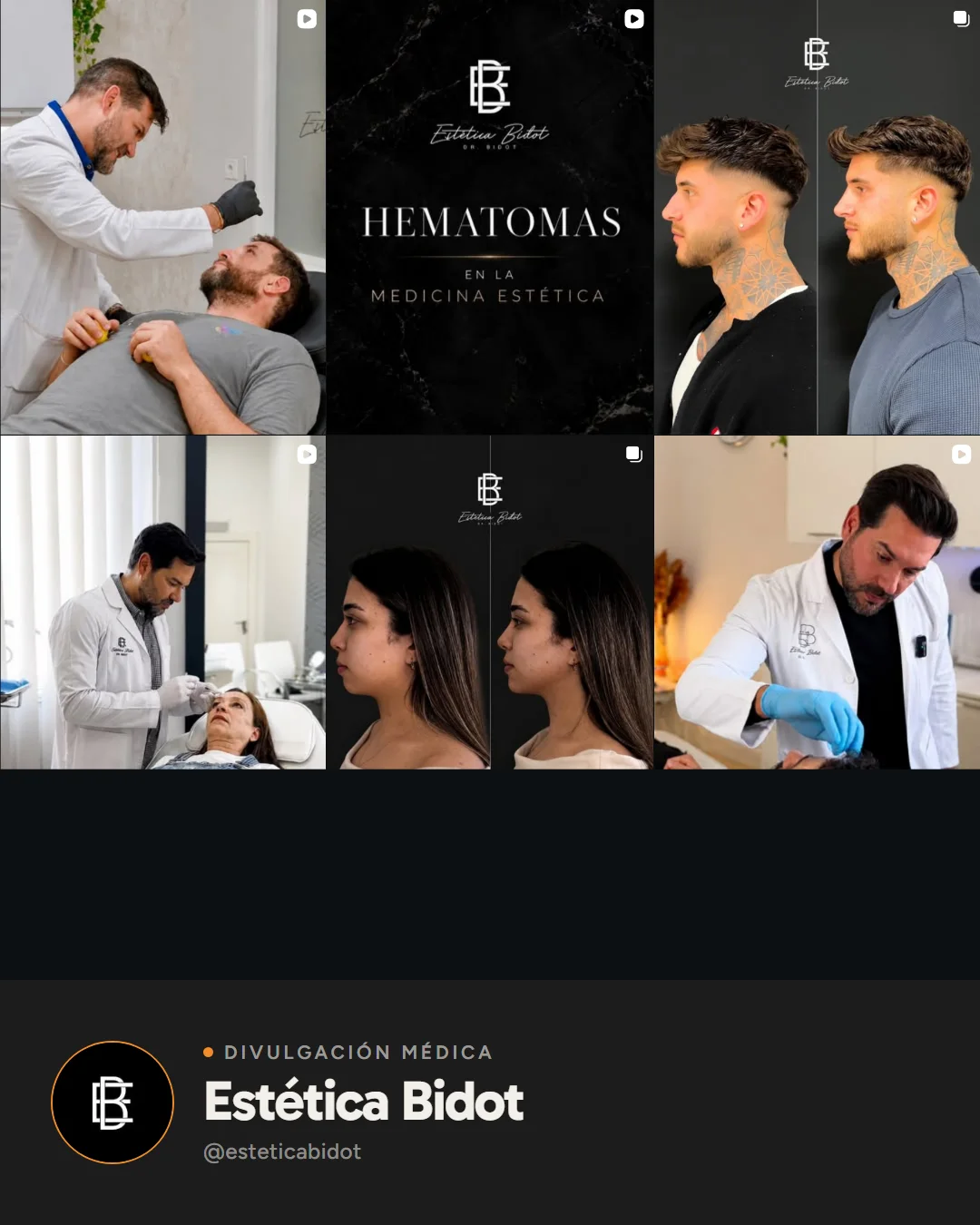 Feed de Instagram de Estética Bidot