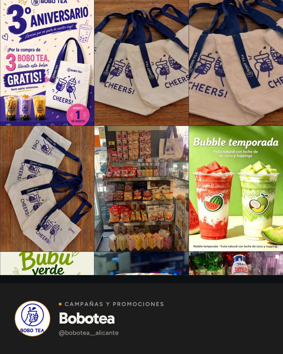 Feed de Instagram de Bobotea