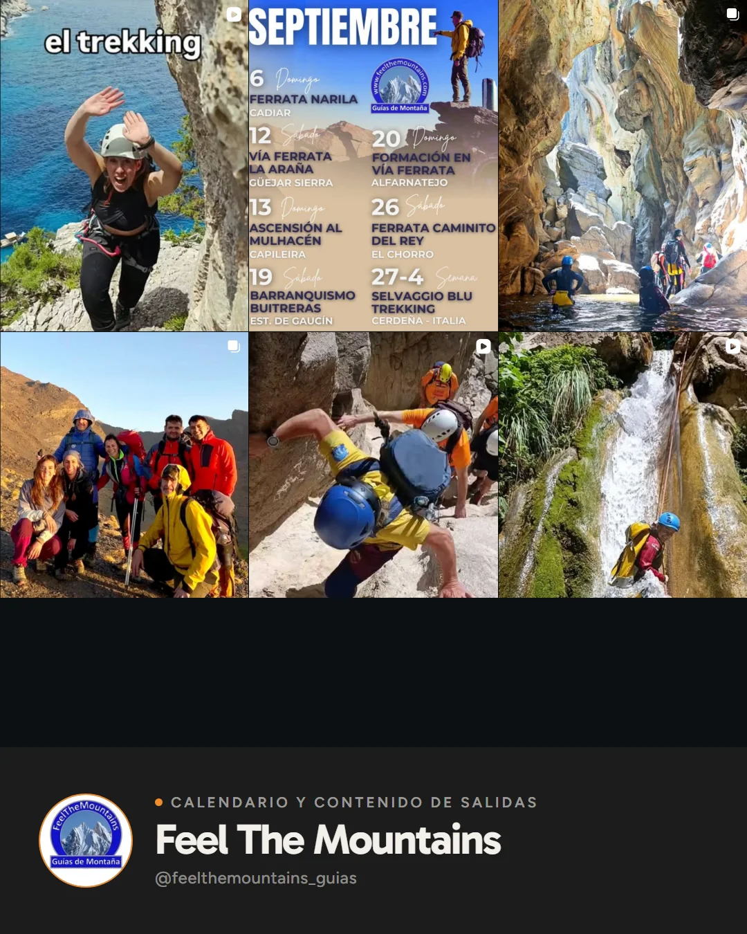 Feed de Instagram de Feel The Mountains